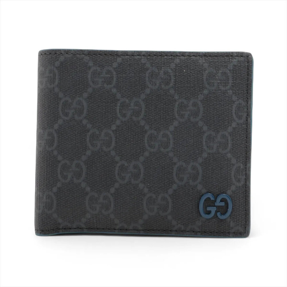 Gucci GG Supreme 768244 Leather Bi-fold Wallet Compact for Men